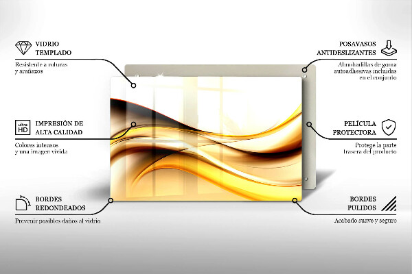 Skleněná deska do kuchyně Abstraktní kouřové čáry