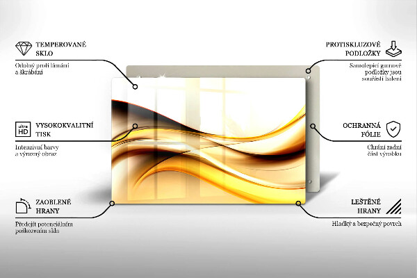 Skleněná deska do kuchyně Abstraktní kouřové čáry
