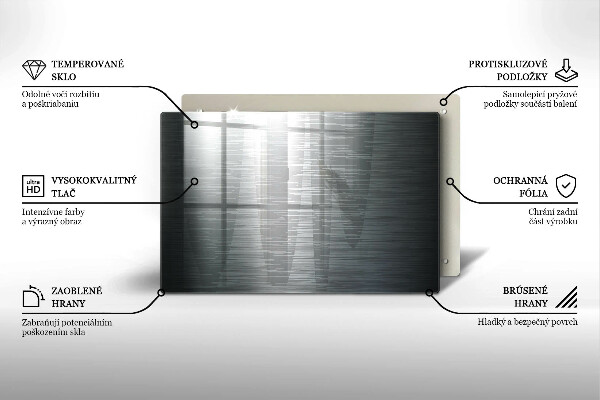 Skleněná deska do kuchyně Kovová textura