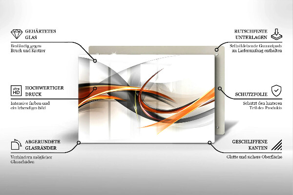 Skleněná deska do kuchyně Moderní tvary