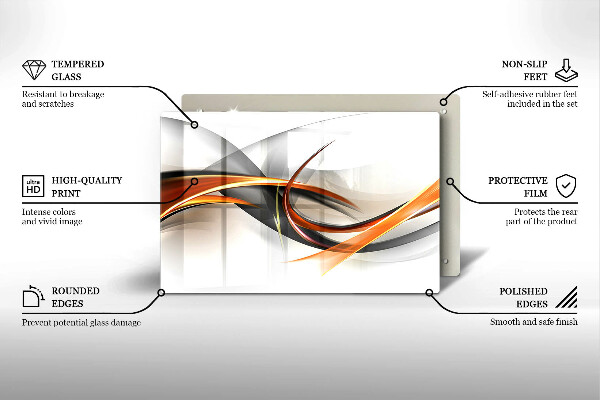 Skleněná deska do kuchyně Moderní tvary