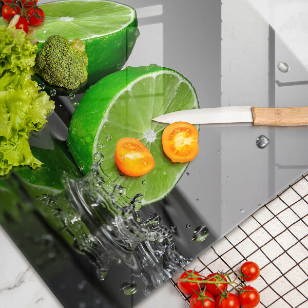 Skleněná deska do kuchyně Šťavnaté limetky a voda