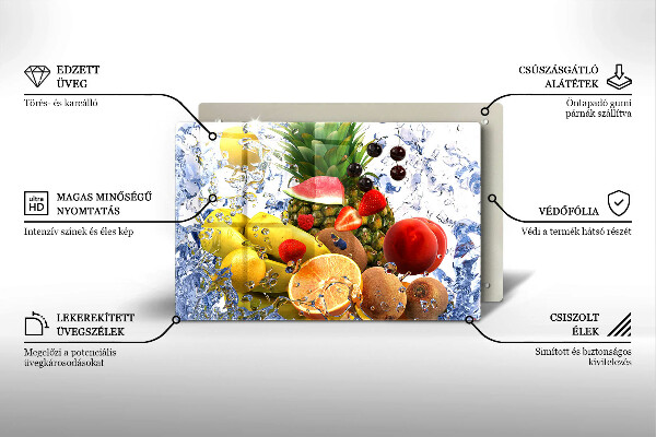 Skleněná deska do kuchyně Šťavnaté ovoce a voda