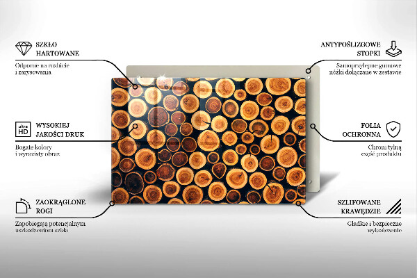 Krájecí prkénko skleněné Dřevěné pařezy