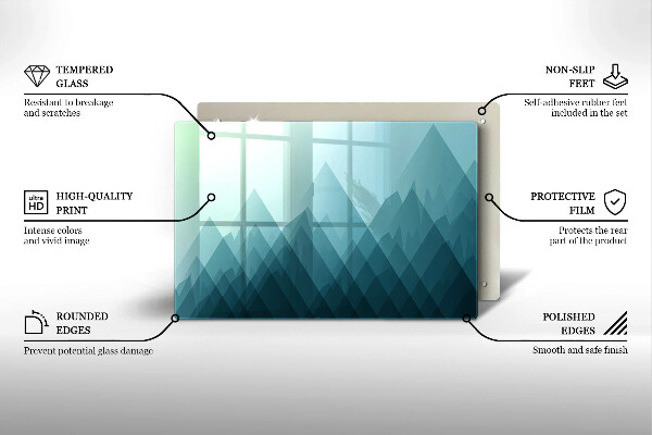 Krájecí prkénko skleněné Abstraktní hory