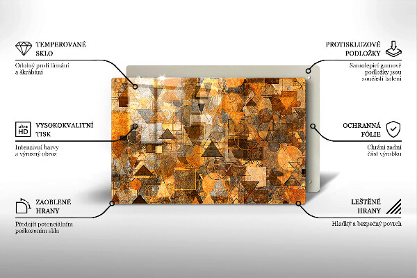 Krájecí prkénko skleněné Vzor bezešvé geometrických obrazců