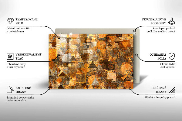 Krájecí prkénko skleněné Vzor bezešvé geometrických obrazců