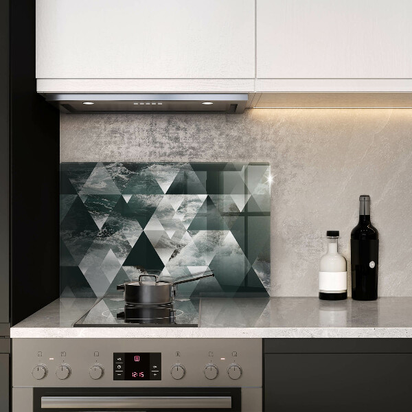 Krájecí prkénko skleněné Trojúhelníky a voda