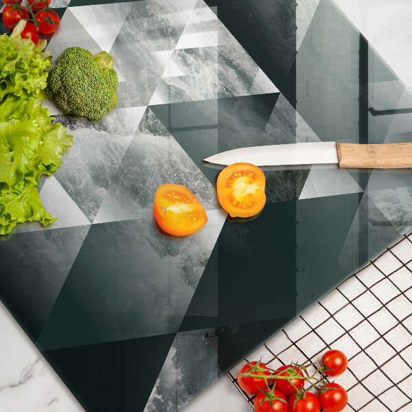 Krájecí prkénko skleněné Trojúhelníky a voda