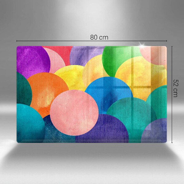 Krájecí prkénko skleněné Barevné kruhy