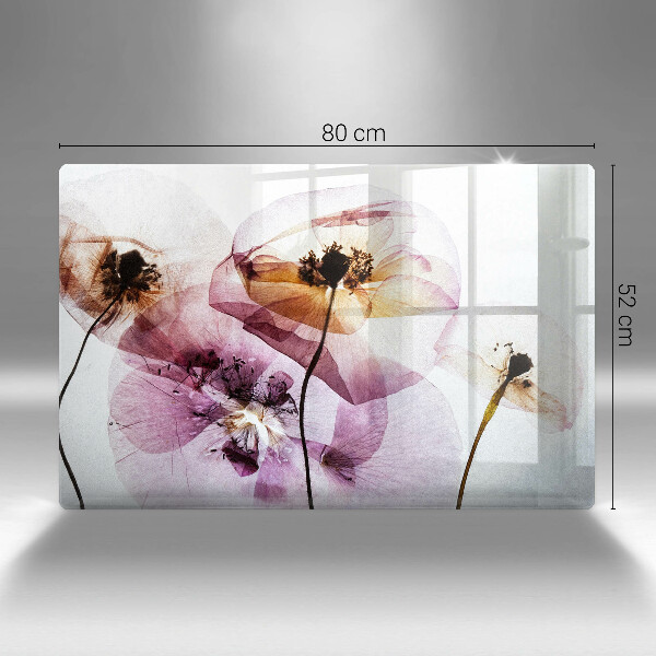 Krájecí prkénko skleněné Jemné květiny