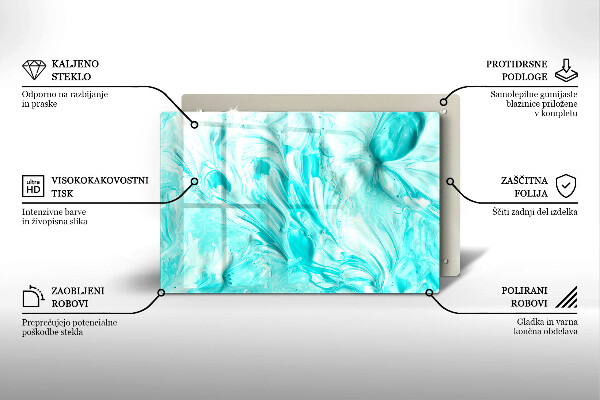 Krájecí prkénko skleněné Abstrakce barvy