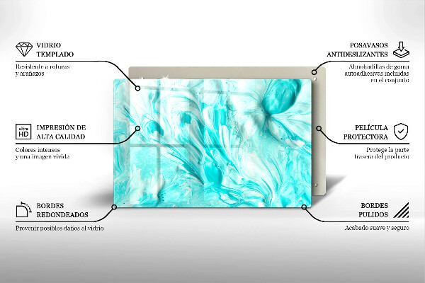 Krájecí prkénko skleněné Abstrakce barvy