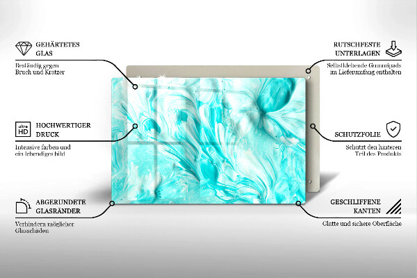 Krájecí prkénko skleněné Abstrakce barvy