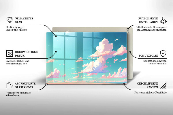 Krájecí prkénko skleněné Pohádkové nebe