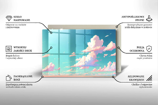 Krájecí prkénko skleněné Pohádkové nebe