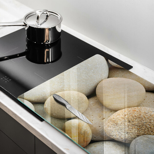 Skleněná deska do kuchyně Vzor oválných kamenů