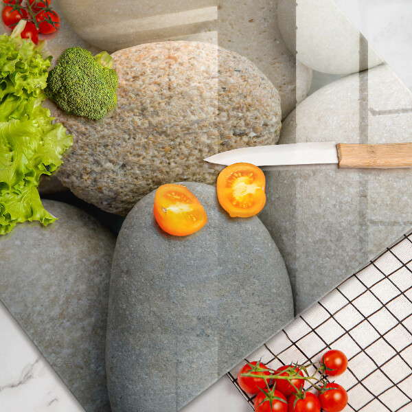 Skleněná deska do kuchyně Vzor oválných kamenů