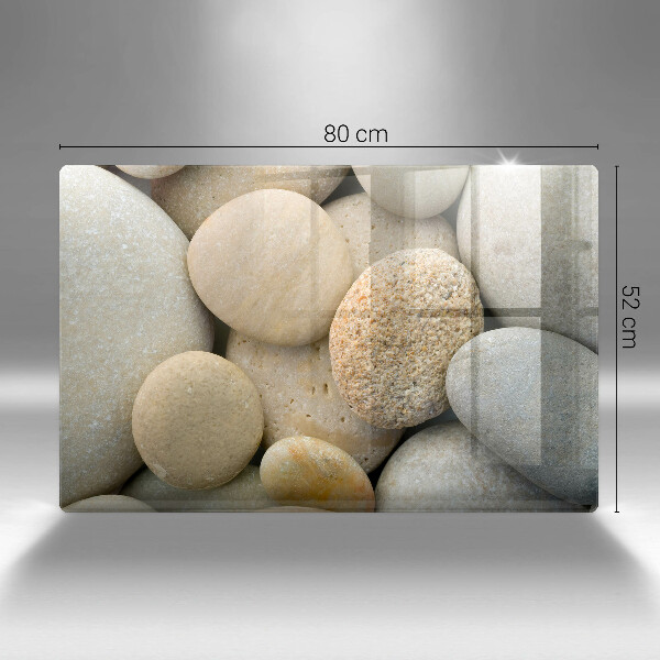 Skleněná deska do kuchyně Vzor oválných kamenů
