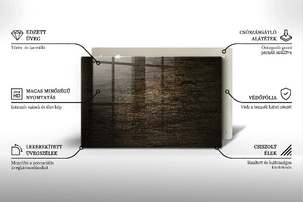 Skleněná deska do kuchyně Textura dřevěné kůry