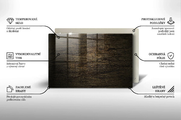 Skleněná deska do kuchyně Textura dřevěné kůry