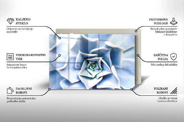 Krájecí prkénko skleněné Květinová rostlina