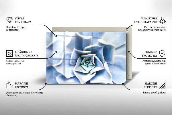 Krájecí prkénko skleněné Květinová rostlina