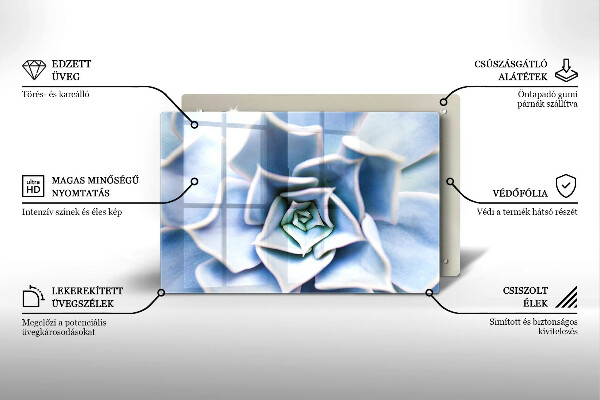 Krájecí prkénko skleněné Květinová rostlina