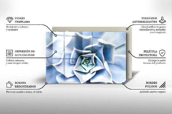 Krájecí prkénko skleněné Květinová rostlina