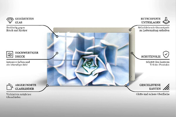 Krájecí prkénko skleněné Květinová rostlina