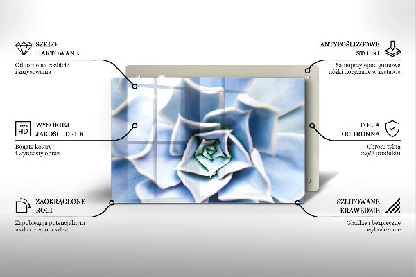 Krájecí prkénko skleněné Květinová rostlina