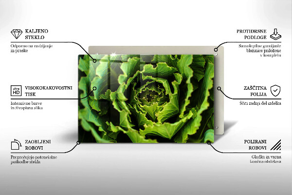 Krájecí prkénko skleněné Jíst listy salátu