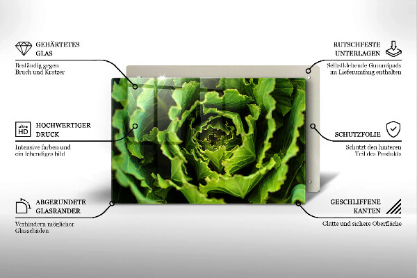 Krájecí prkénko skleněné Jíst listy salátu