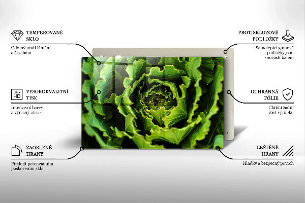 Krájecí prkénko skleněné Jíst listy salátu