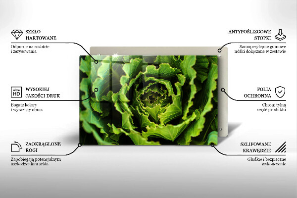 Krájecí prkénko skleněné Jíst listy salátu