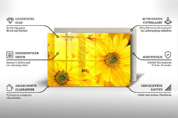 Krájecí prkénko skleněné Okvětní lístky