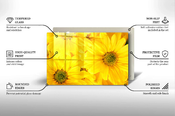 Krájecí prkénko skleněné Okvětní lístky