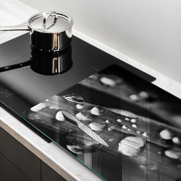 Krájecí prkénko skleněné Kapky rosy na listech