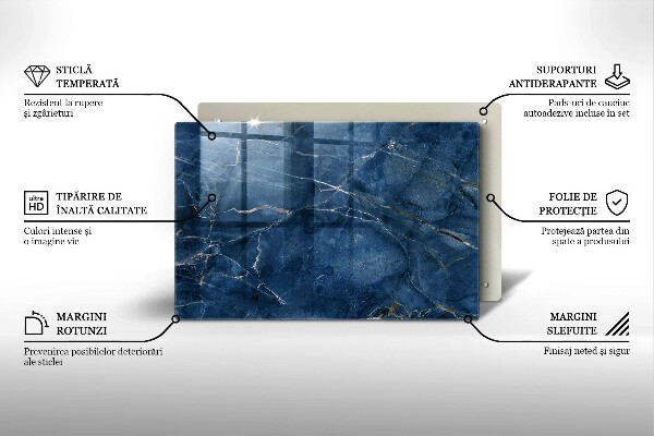 Krájecí prkénko skleněné Textura mramorového kamene