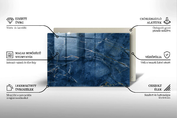 Krájecí prkénko skleněné Textura mramorového kamene