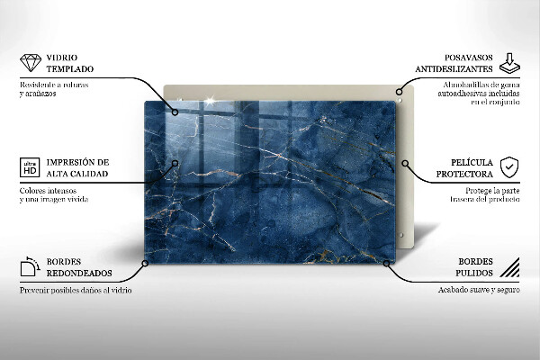 Krájecí prkénko skleněné Textura mramorového kamene