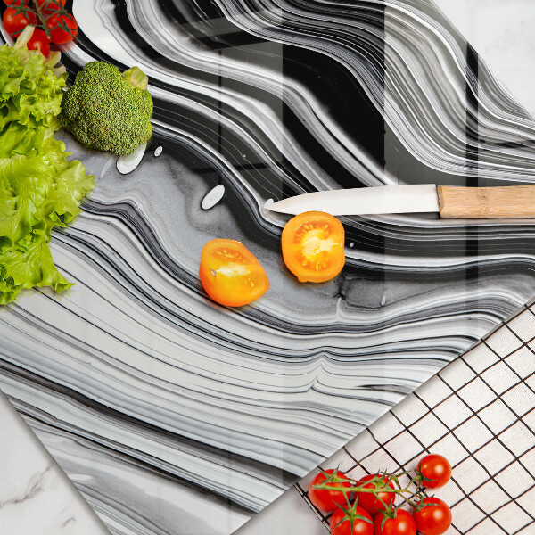 Krájecí prkénko skleněné Inkoustová abstrakce