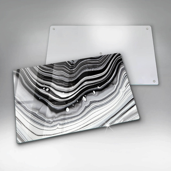 Krájecí prkénko skleněné Inkoustová abstrakce