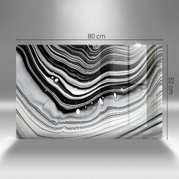 Krájecí prkénko skleněné Inkoustová abstrakce