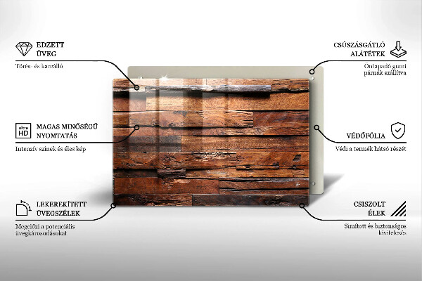 Krájecí prkénko skleněné Dekorativní dřevěné desky