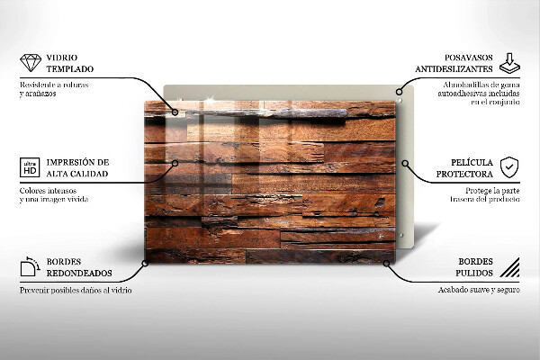 Krájecí prkénko skleněné Dekorativní dřevěné desky