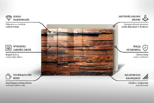 Krájecí prkénko skleněné Dekorativní dřevěné desky