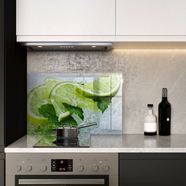 Krájecí prkénko skleněné Limetková máta a led