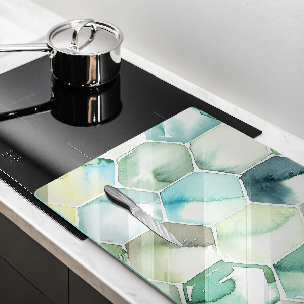 Krájecí prkénko skleněné Akvarel šestiúhelníky