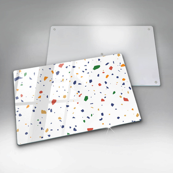 Skleněná deska do kuchyně Barevná kamenina